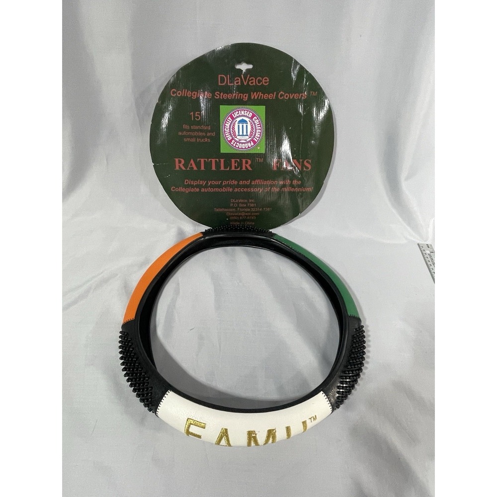 FAMU Steering Wheel Cover Leather Florida A&M Rattlers Tallahassee - PREOWNED - Picture 8 of 8